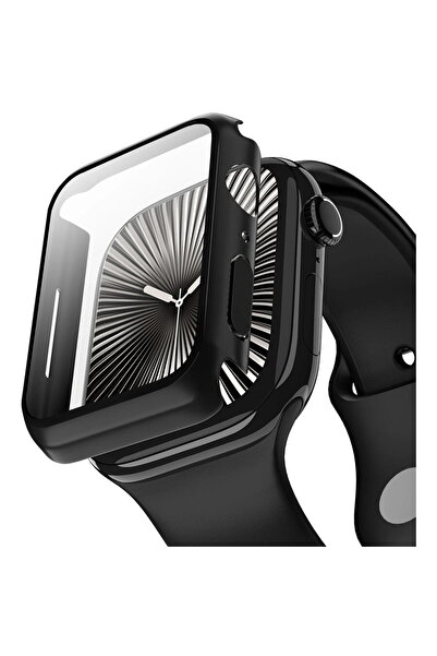 Anank Husa pentru Apple Watch 7 41mm + Folie - Screen Guard - Black