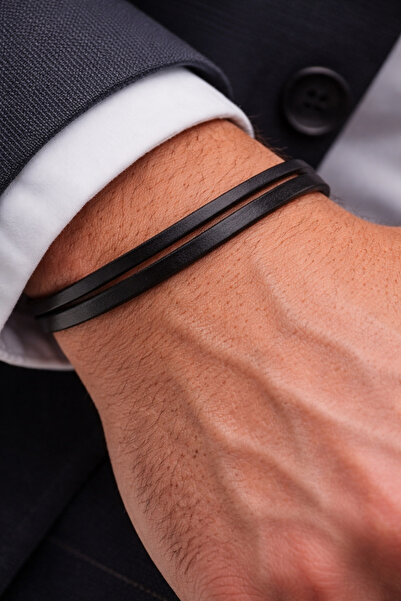 HER ŞEY NOTA www.herseynota.com سليم شادو – سوار رجالي من الجلد الطبيعي النحي...