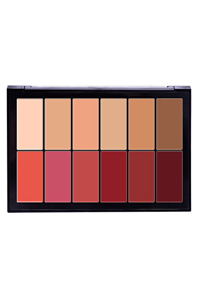 Future Makeup باليت كريم كونتور/بلاشر مكون من 12 لونًا - FU803