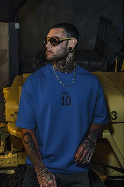 New Shine تي شيرت مطبوع للجنسين من ميسي 10