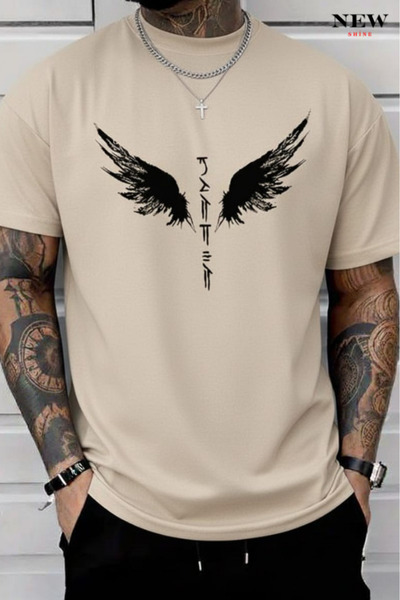 New Shine ФУТБОЛКА UNISEX З ПРИНТОМ НА ПЛІЧАХ