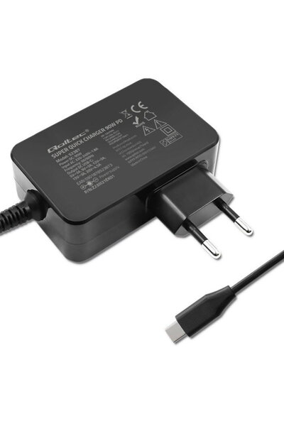 Qoltec USB Type-C Power PRO 90W GaN Negru