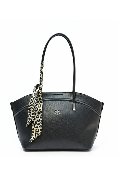 Çanta Trend Чорна жіноча сумка через плече та на руці розміром 24x34