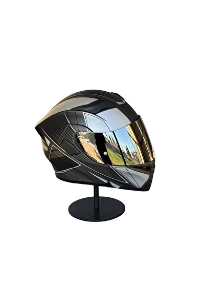 scharf 902 Çene Açılır Motosiklet Kaskı – Güneş Gözlüklü (Silver Vizörlü) MX2...