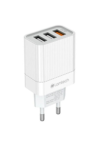 Lamtech 9982018021004 1xUSB QC3.0 2xUSB 3A 30W Alb