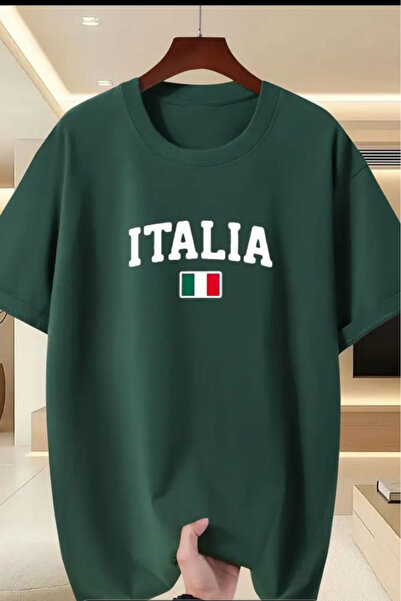 New Shine تي شيرت مطبوع عليه إيطاليا للجنسين