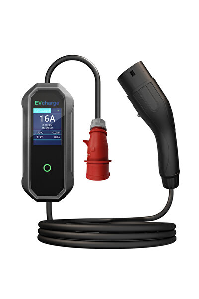 Evcharge Elektrikli Araç 11 Kw Taşınabilir Şarj Istasyonu 16A Tip-2 5X32A 5 m...