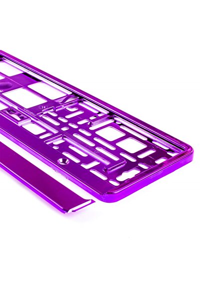 AMIO Suport numar inmatriculare din plastic, calitate Premium, culoare VIOLET