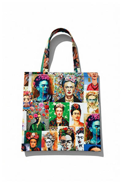 maia Colorful Women's Portrait Patterned Cloth Bag – Portrait-Focused Design