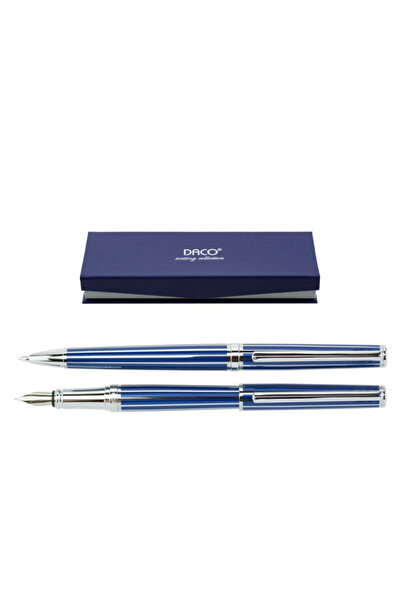 daço Daco SE280A ballpoint pen and fountain pen set, Blue