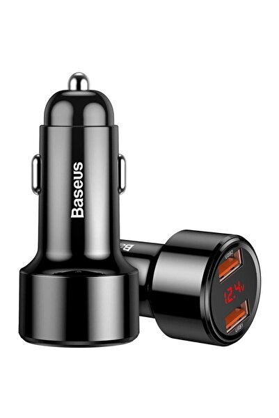 Baseus USB Magic Series Dual QC, cu afisaj LED, QC3.0, 45W, 6A, 2 X USB, Negru