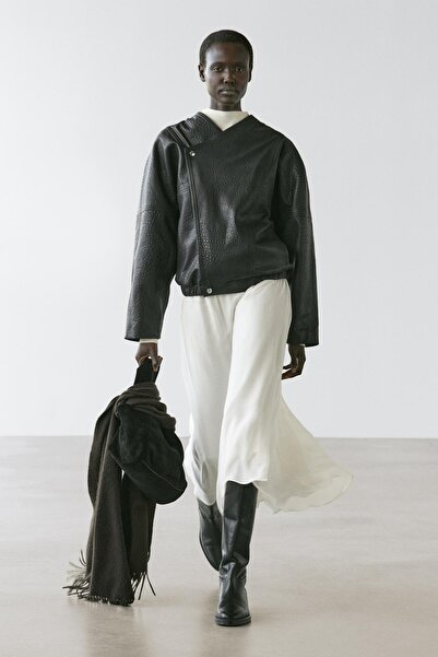 Massimo Dutti Deri bomber ceket