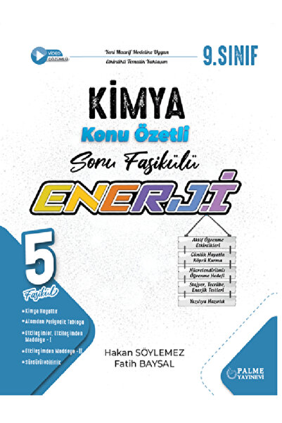 Palme Yayınevi 9.SINIF ENERJİ KİMYA KONU ÖZETLİ SORU FASİKÜLLERİ (5 FASİKÜL) ...