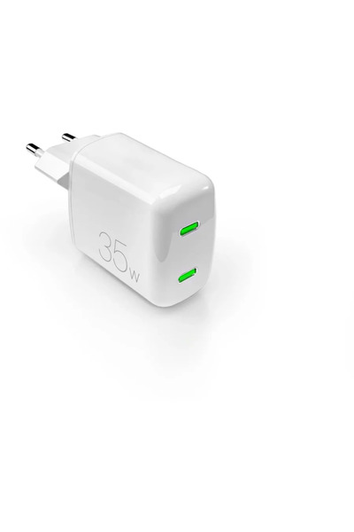 Puro Elektrik Încărcător de perete MiniPro 35W GaN 2xUSB-C - Alb