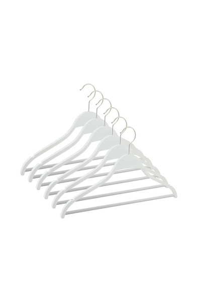 NYN Wooden Bar Clothes Blouse Shirt Hanger Natural Color 24 Pieces