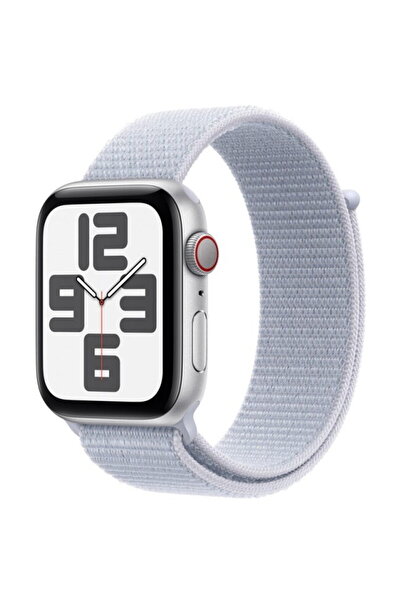 Apple Watch SE GPS + Cellular 44 mm Silver Aluminium Case with Blue Cloud Spo...
