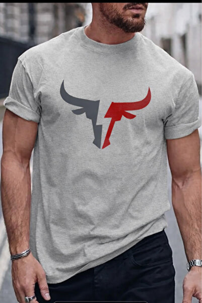 New Shine تي شيرت مطبوع عليه شكل ثور للجنسين