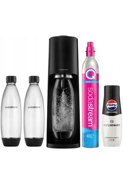 sodastream Saturator Terra + 2 sticle + butelie + Sirop Pepsi Max