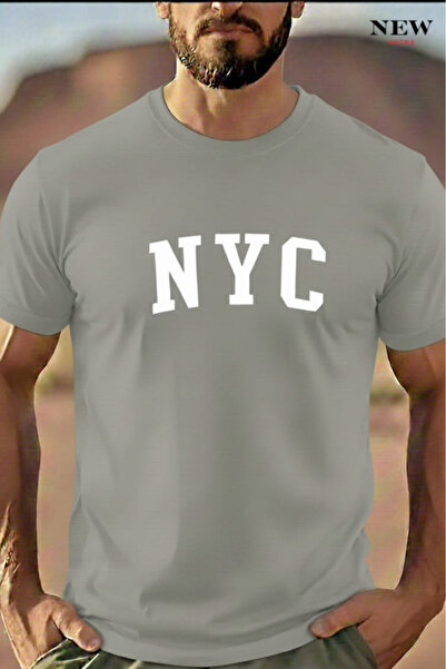 New Shine تي شيرت مطبوع للجنسين من نيويورك سيتي