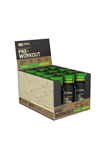 ON Optimum Nutrition PreWorkout shot ON - lemon and lime flavor, (12 pcs x 60ml)