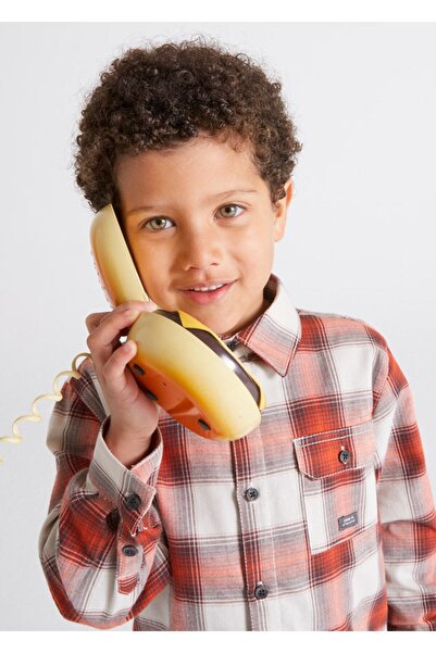 MAYORAL Erkek Çocuk Ekose Gömlek Kiremit 4183