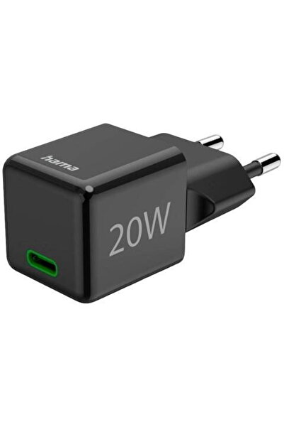 Hama 00201984 USB-C Super-Mini Charger PD QC3.0 20W Black