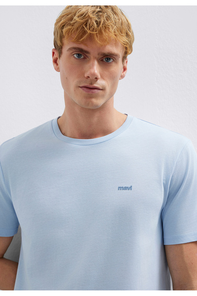 Mavi Printed Baby Blue T-Shirt Regular Fit / Regular Cut 0612819-70813