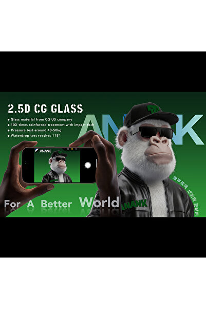 Anank iPhone 17 Air 2.5D 10X Reinforced CG Screen Protector, black