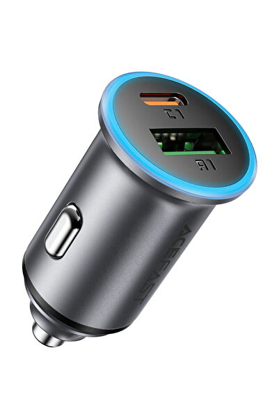 Acefast Incarcator pentru Masina USB, Type-C, 65W, Aluminiu - (B15) - Metal Gray