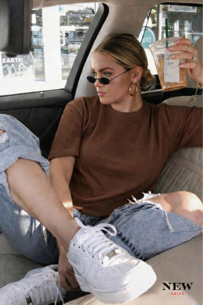 New Shine تي شيرت عادي للجنسين