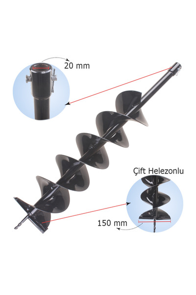 General Power BC-AG150 Toprak Burgu Ucu 15 cm