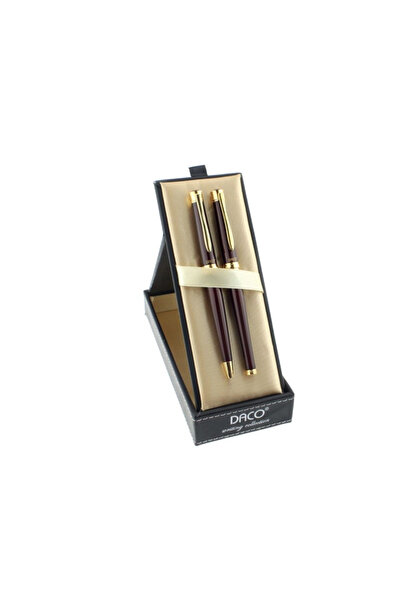 daço Daco SE217 ballpoint pen and fountain pen set, Cherry