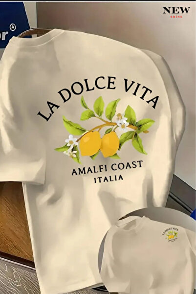 New Shine تي شيرت مطبوع للجنسين من لا دولتشي فيتا