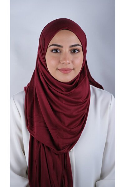 Helium Scarves Bordo Luxury Penye Şal- Kadın Tesettür Jersey Hijab