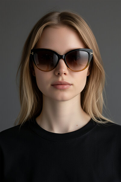 Marco Salvadori Slanted Model Bone Women's Sunglasses