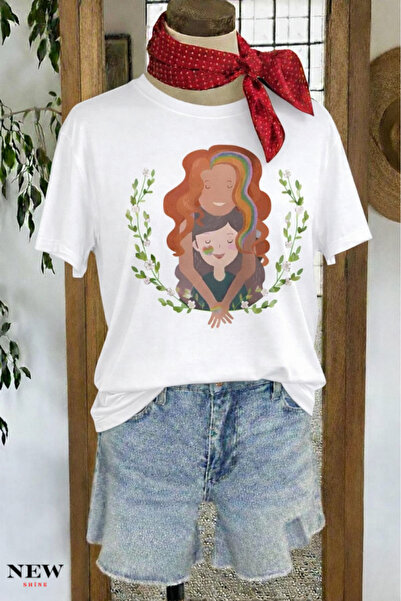 New Shine ΜΠΛΟΥΖΑ ΜΗΤΕΡΑ ΠΑΙΔΙ ΜΕ ΣΤΑΙΡΙΑ ΕΚΤΥΠΩΣΗ ΜΕ ΣΤΙΛ ΜΗΤΕΡΑ ΠΑΙΔΙ