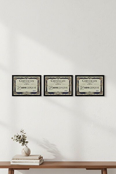 Asya Çerçeve Decorative Tokyo A4 (21X30) 3-Piece Black Plastic Photo Frame