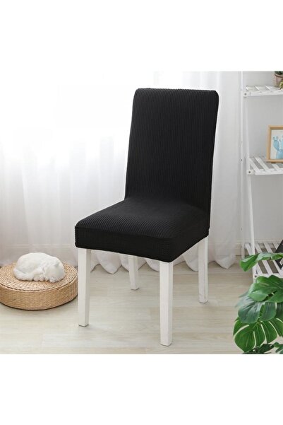 ART Κάλυμμα γενικής χρήσης για κλασικές καρέκλες, μοντέλο VELVET, χρώμα ΜΑΥΡΟ