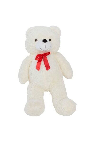 IntelliSec® Josie the Bear Plush Toy with Bow, 90cm, White