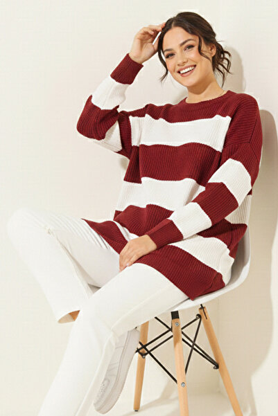 benguen Casual Thick Knitwear R4511 Claret Red