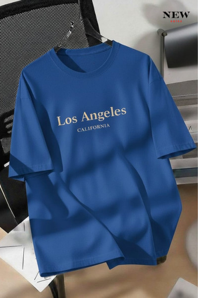 New Shine تي شيرت مطبوع للجنسين من لوس أنجلوس كاليفورنيا