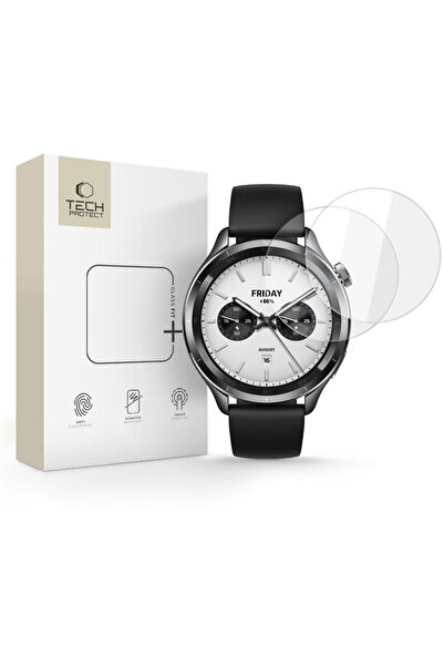Tech-Protect Fit+ Sticla Tempered, pachet de 2 bucăți pentru Xiaomi Watch S4,...
