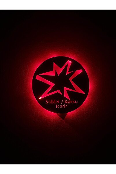 sem concept AA Pilli Ledli Şiddet Korku İçerir Dekoratif Duvar Yazısı, Ahşap ...