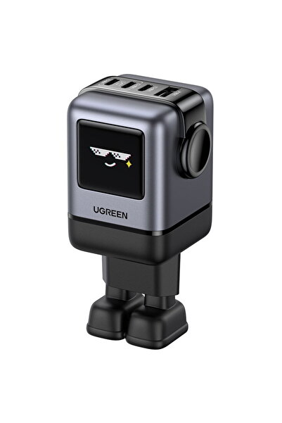 Ugreen Uno RG X688 Încărcare rapidă 100W GaN, 3 x USB Tip-C, 1 x USB, gri