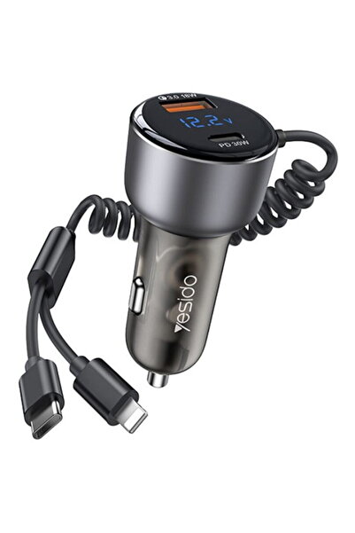 Yesido KF2316461 Y58 USB-A + USB-C 60W Gri