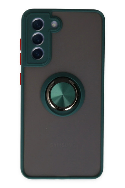 BSN STİL غطاء سيليكون لهاتف سامسونج جالاكسي S21 FE من BSNSHOP مع حلقة مونتريا...