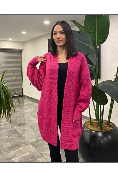 RECEP AYDIN Cardigan lung din tricot cu detaliu de buzunar model Zara