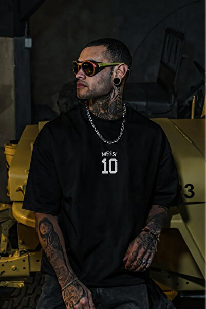 New Shine تي شيرت مطبوع للجنسين من ميسي 10