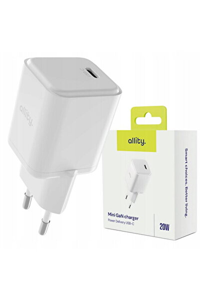 allity ATC-01-20WC GaN PD QC 1x USB-C 20W Alb (Alb: Alb)