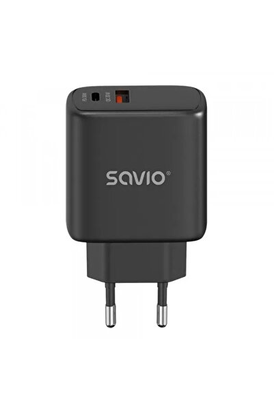 Savio SAVLA-06/B USB, USB Tip-C Încărcare rapidă 30W Negru